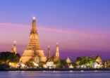 Wat Arun Temple at sunset in Bangkok, Thailand