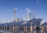 Shanghai Bund skyline landmark ,Ecological energy renewable sola