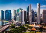 Singapore Downtown Skyline. Daytime City View.