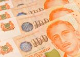 close up shot of singapore dollar notes