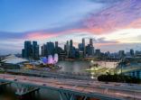 Singapore skyline at dusk