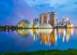 Singapore skyline cityscape at night